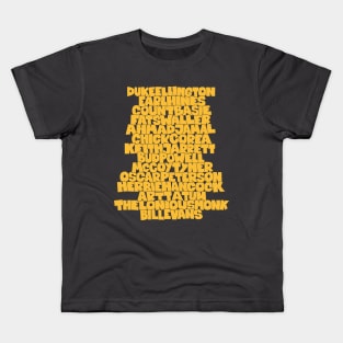 Jazz Legends in Type: The Jazz Pianists Kids T-Shirt